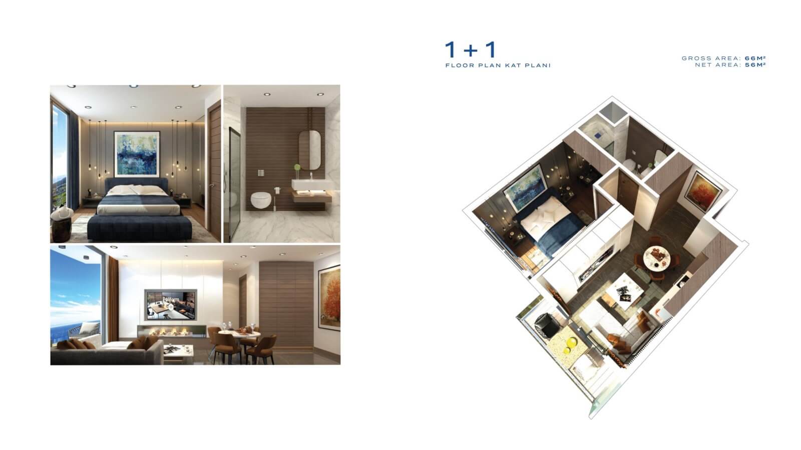 1+1 Apartment Plan