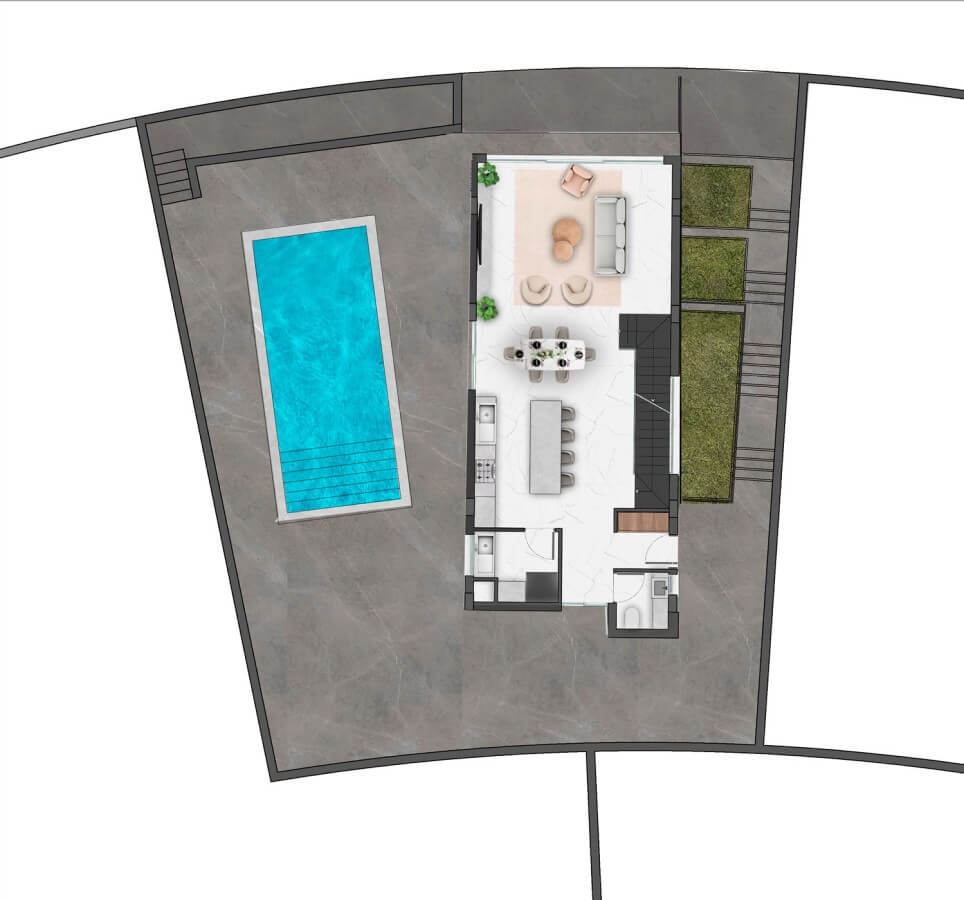 Plan pięter willi 3+1