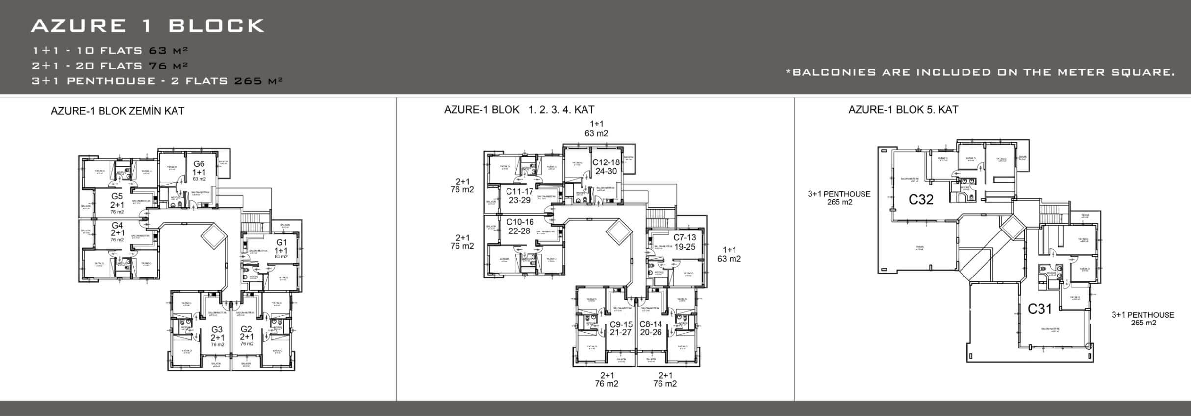 The Blue Residence Azure Block Plan
